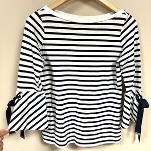 Ralph Lauren navy/ white striped top XS